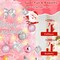 2 FT Mini Christmas Tree with Lifelike Branches Hanging Ornaments (Pink) 4.5"D x 4.5"W x 16"H